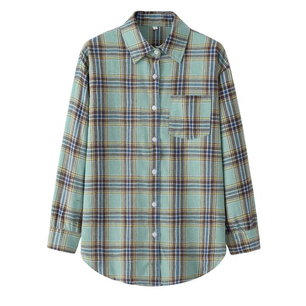 women's blouses spring casual women plaid shirt youth college style long sleeve blouse ladies loose large size cotton clothes, White
women's blouses spring casual women plaid shirt youth college style long sleeve blouse ladies loose large size cotton clothes, White