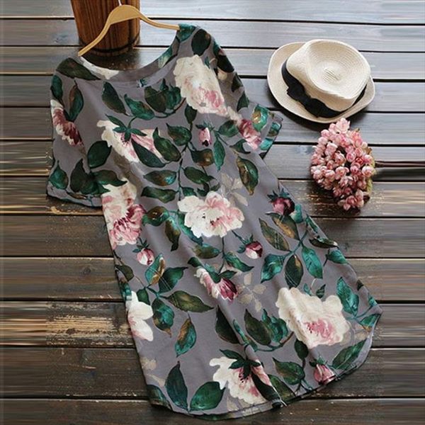 2020 plus size summer floral printed dress women casual o neck short sleeve sundress vintage cotton linen loose vestido, Black;gray
2020 plus size summer floral printed dress women casual o neck short sleeve sundress vintage cotton linen loose vestido, Black;gray