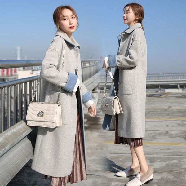 women's wool & blends 2021korean winter coat womens woolen long sleeve coats lady elegant office jacket warm loose female outwear mujer, Black
women's wool & blends 2021korean winter coat womens woolen long sleeve coats lady elegant office jacket warm loose female outwear mujer, Black