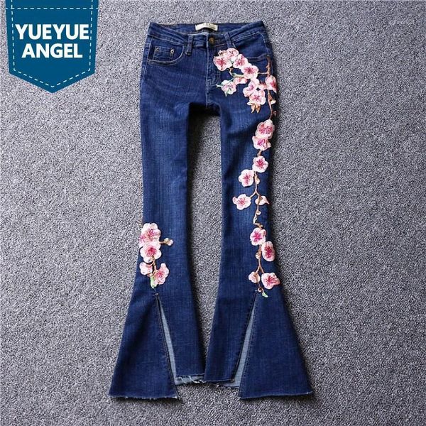 women's jeans high street split tassel slim flare woman embroidered flower casual trousers summer blue fashion denim wide leg pants s-x
women's jeans high street split tassel slim flare woman embroidered flower casual trousers summer blue fashion denim wide leg pants s-x