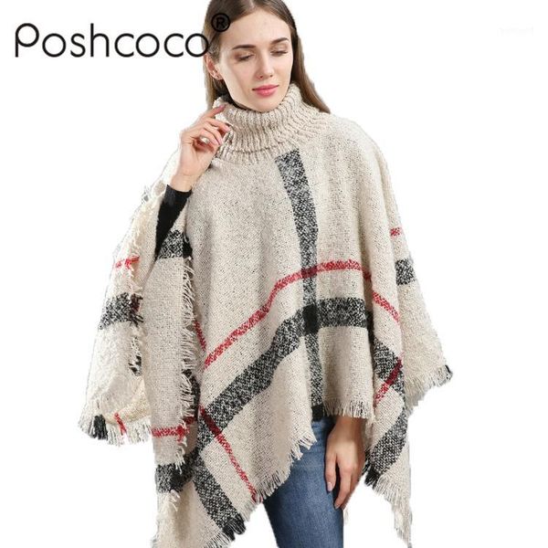 scarves poshcoco casual warm plaid turtleneck women poncho wraps 2021 spring cotton loose scarf casaco feminino cachecol1, Blue;gray
scarves poshcoco casual warm plaid turtleneck women poncho wraps 2021 spring cotton loose scarf casaco feminino cachecol1, Blue;gray