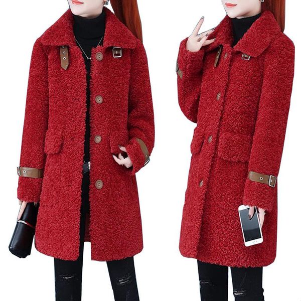 women's fur & faux women sheep lamb velvet coat 2021 female spring autumn jacket femme one piece of particles overcoat coats, Black
women's fur & faux women sheep lamb velvet coat 2021 female spring autumn jacket femme one piece of particles overcoat coats, Black