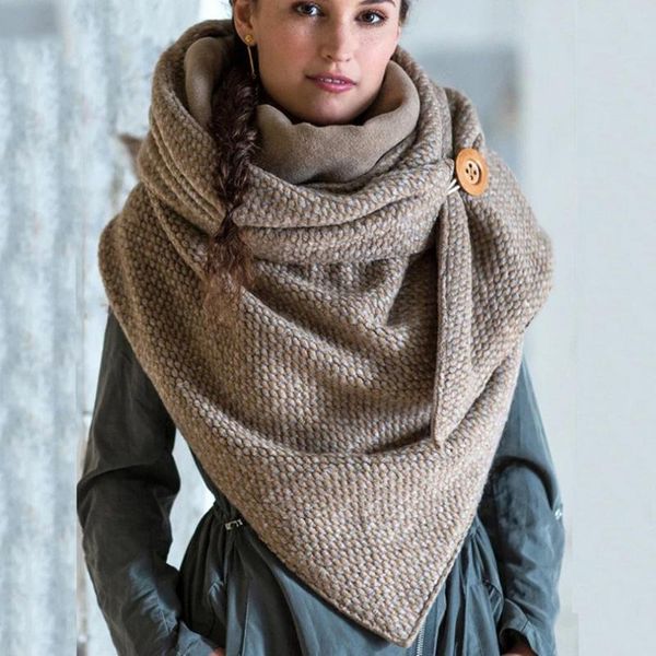 new women solid colors scarf wraps fashion winter retro female multi-purpose warm button shawl scarf scarves foulard femme, Blue;gray
new women solid colors scarf wraps fashion winter retro female multi-purpose warm button shawl scarf scarves foulard femme, Blue;gray