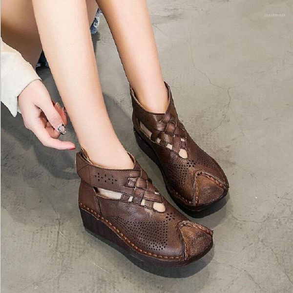 boots summer retro china style genuine leather hollow out sewing square toe ankle women cut wedge heels lady sandals 1905081, Black
boots summer retro china style genuine leather hollow out sewing square toe ankle women cut wedge heels lady sandals 1905081, Black