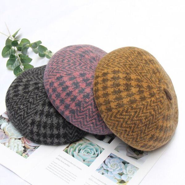 berets fufan021 vintage winter womem beret hats lady wool artist painter cap plaid girl england boina feminina, Blue;gray
berets fufan021 vintage winter womem beret hats lady wool artist painter cap plaid girl england boina feminina, Blue;gray