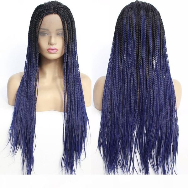 two tone ombre 1b purple twist lace front wigs synthethic heat resistant hair half hand tied braided wigs part for black women
two tone ombre 1b purple twist lace front wigs synthethic heat resistant hair half hand tied braided wigs part for black women