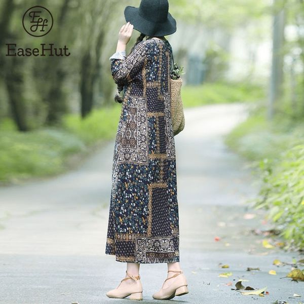 easehut vintage printed cotton linen dress for women loose casual maxi dresses long sleeve round neck retro fashion elbise mujer y200805, Black;pink
easehut vintage printed cotton linen dress for women loose casual maxi dresses long sleeve round neck retro fashion elbise mujer y200805, Black;pink