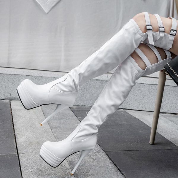 women's platform over the knee boots ladies high heels woman pumps women buckle high boots female shoes plus size 35-48, Black
women's platform over the knee boots ladies high heels woman pumps women buckle high boots female shoes plus size 35-48, Black