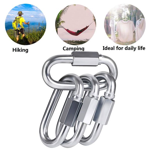 304 stainless steel quick connection ring connecting ring track buckle rock climbing carabiner chain buckle link buckle m8, 8cm 10 pcs
304 stainless steel quick connection ring connecting ring track buckle rock climbing carabiner chain buckle link buckle m8, 8cm 10 pcs