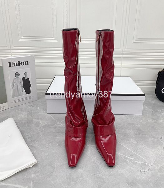 boots pointed slope heel pants boots women's middle tube high autumn and winter side zipper thin elastic, Black
boots pointed slope heel pants boots women's middle tube high autumn and winter side zipper thin elastic, Black