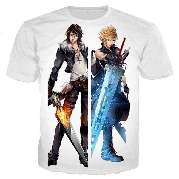 anime final fantasy vii 3d print shirts kawaii humor kawaii men clothing
