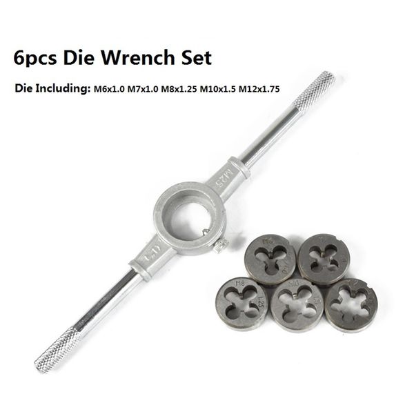 6/8pcs metric die wrench set round dies screw thread taps hand tools hss practical tool parts
6/8pcs metric die wrench set round dies screw thread taps hand tools hss practical tool parts