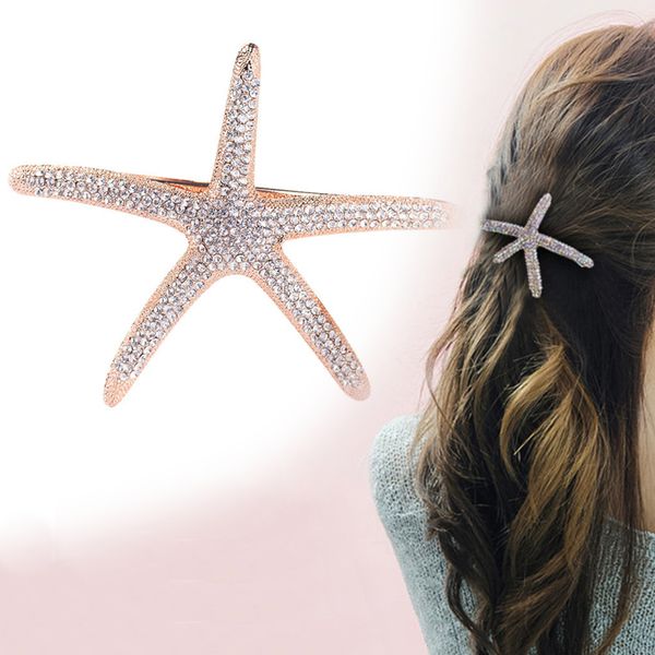 elifashion crystal starfish hair jewelry golden metal rhinestone hairwear barrettes hair pins fashion for women, Golden;silver
elifashion crystal starfish hair jewelry golden metal rhinestone hairwear barrettes hair pins fashion for women, Golden;silver