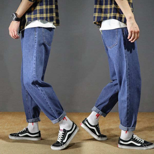 2021 spring new men's harem jeans male classic fashion hip-hop denim pants blue loose cowboy trousers autumn brand streetwear q0105, Black;white
2021 spring new men's harem jeans male classic fashion hip-hop denim pants blue loose cowboy trousers autumn brand streetwear q0105, Black;white