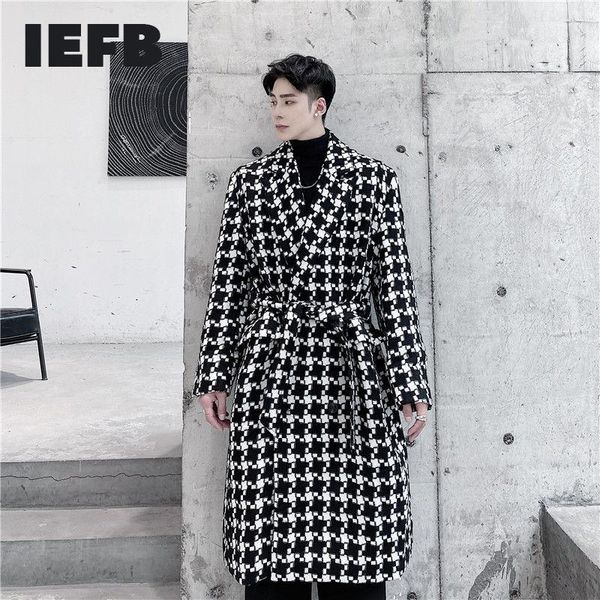 iefb black white paid pattern woolen overcoat autumn witner new men's thick windbreaker mens single button coat with belt 9y4409
iefb black white paid pattern woolen overcoat autumn witner new men's thick windbreaker mens single button coat with belt 9y4409