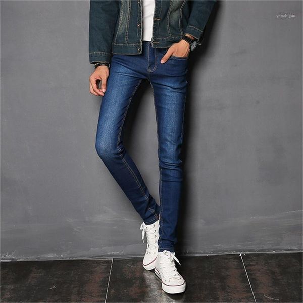 spring / summer 2020 new men's mid-waist jeans elastic slim youth small jeans1, Blue
spring / summer 2020 new men's mid-waist jeans elastic slim youth small jeans1, Blue