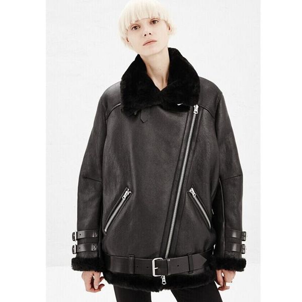 women's leather & faux ladies women winter long sleeve thicken warm zippers turn-down collar coats superior quality female fur coat cy3, Black
women's leather & faux ladies women winter long sleeve thicken warm zippers turn-down collar coats superior quality female fur coat cy3, Black