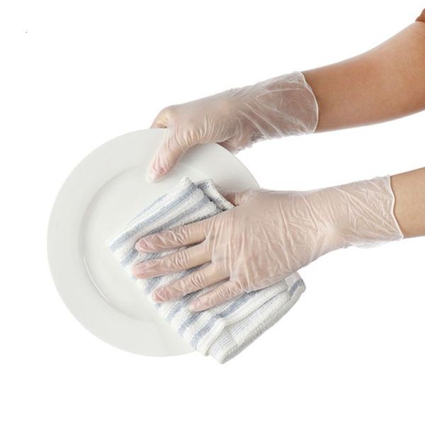industrial 100pcs pvc disposable latex gloves non sterile mittens ltvy#