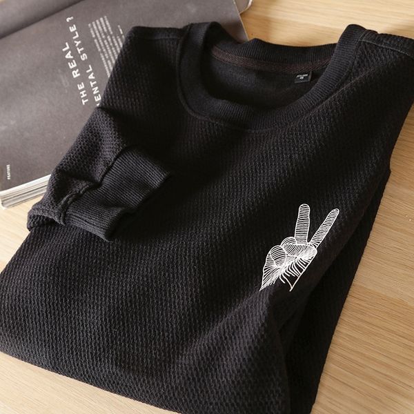waffle fabric spring and autumn new simple fashion elastic knitted round neck bottomed sweater for men pullover pullover k5lxw, Black
waffle fabric spring and autumn new simple fashion elastic knitted round neck bottomed sweater for men pullover pullover k5lxw, Black