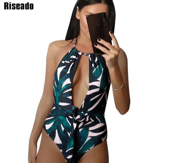 riseado new tropical one piece swimsuit 2019 halter swimwear women swimsuits leaf printing beachwear bathing suits y19072701, White;black
riseado new tropical one piece swimsuit 2019 halter swimwear women swimsuits leaf printing beachwear bathing suits y19072701, White;black