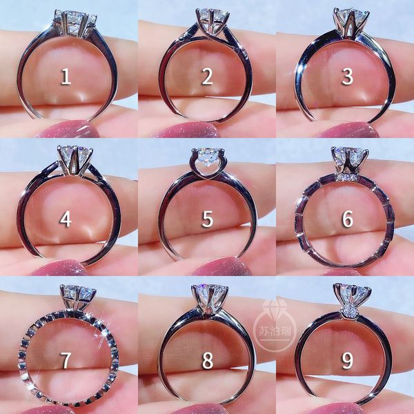 real moissanite ring diamonds ring for woman fashion wedding ring classic simple style with gra fashion design, Silver
real moissanite ring diamonds ring for woman fashion wedding ring classic simple style with gra fashion design, Silver