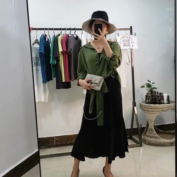 spring summer french style shirt women's retro strappy shirt full turn down collar loose slimming womens and blouses1, White
spring summer french style shirt women's retro strappy shirt full turn down collar loose slimming womens and blouses1, White