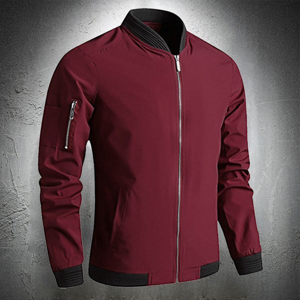 2021 new men's autumn lightweight jacket stand collar baseball coat windbreaker men street fashion plus size 6xl zduw, Black;brown 
2021 new men's autumn lightweight jacket stand collar baseball coat windbreaker men street fashion plus size 6xl zduw, Black;brown
