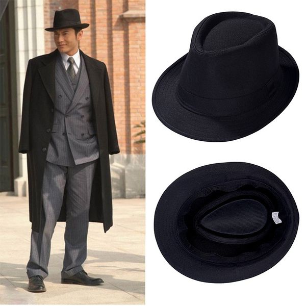 new fashion vintage men's casual british jazz black stage sun outdoor hat q1216, Blue;gray
new fashion vintage men's casual british jazz black stage sun outdoor hat q1216, Blue;gray