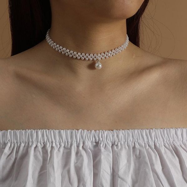 chokers women's fashion white simulated pearl handmade beaded necklaces for women style trendy pendants necklace gift, Golden;silver
chokers women's fashion white simulated pearl handmade beaded necklaces for women style trendy pendants necklace gift, Golden;silver