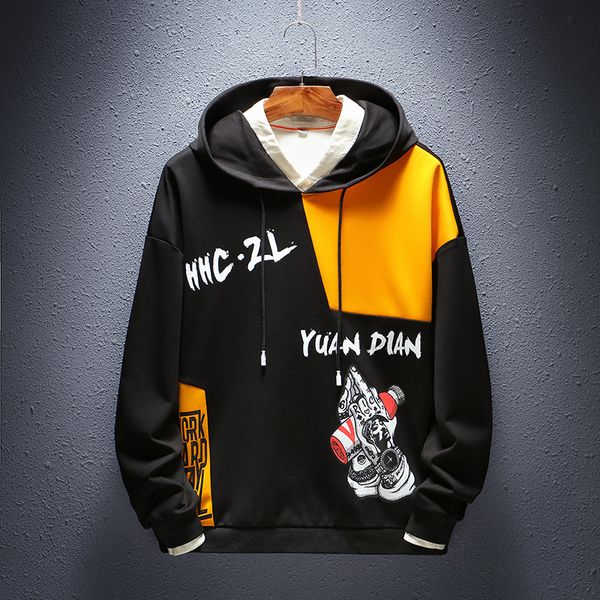 fall 2019 fashion hooded sweater hip hop loose camouflage men's hoodie, Black
fall 2019 fashion hooded sweater hip hop loose camouflage men's hoodie, Black