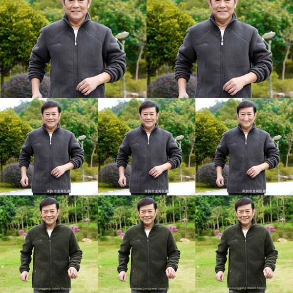 autumn jacket zipperwool zipperand winter middle aged men's fleece jacket solid color zipper pocket cardigan dad long sleeve fleece swe, Black
autumn jacket zipperwool zipperand winter middle aged men's fleece jacket solid color zipper pocket cardigan dad long sleeve fleece swe, Black