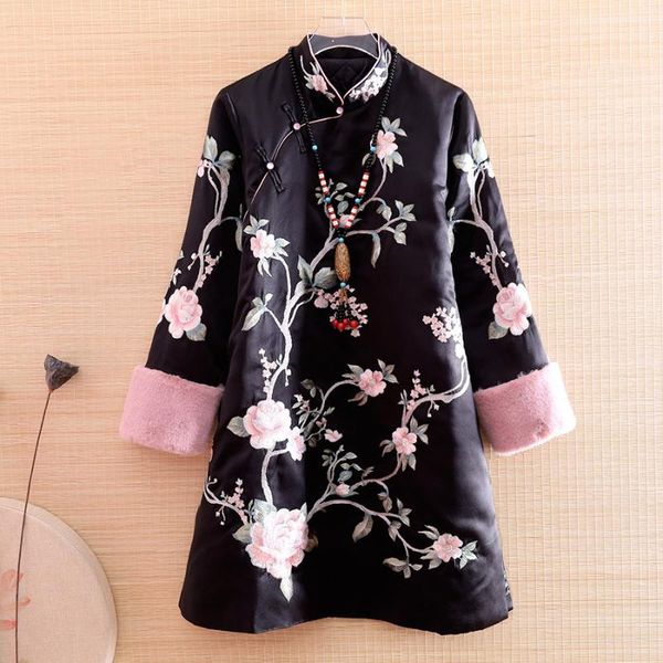 autumn and winter women outerwear retro embroidery elegant loose lady warm luxurious thick trench coat female -xxl, Red
autumn and winter women outerwear retro embroidery elegant loose lady warm luxurious thick trench coat female -xxl, Red