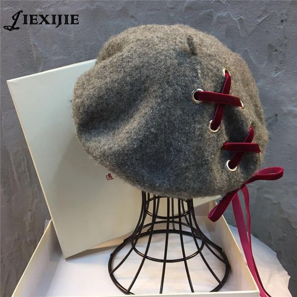 berets fashion ladies wool webbing beret caps winter velvet hats cross strap lady all matched warm painter hat women female bonnet, Blue;gray
berets fashion ladies wool webbing beret caps winter velvet hats cross strap lady all matched warm painter hat women female bonnet, Blue;gray