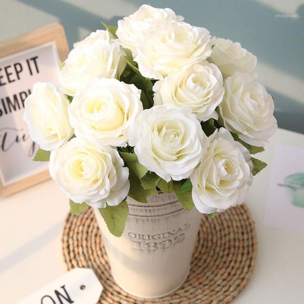artificial rose 12 flower heads silk fake flower length 36cm wedding party valentine's day decoration bouquet asd0181
artificial rose 12 flower heads silk fake flower length 36cm wedding party valentine's day decoration bouquet asd0181