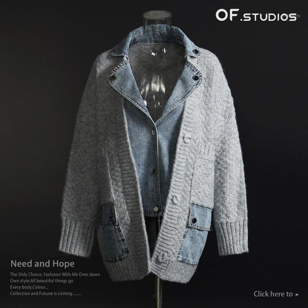 superaen 2020 winter streetwear splice denim thickened jacket loose thick coat fake two pieces sweaters for women1, White
superaen 2020 winter streetwear splice denim thickened jacket loose thick coat fake two pieces sweaters for women1, White