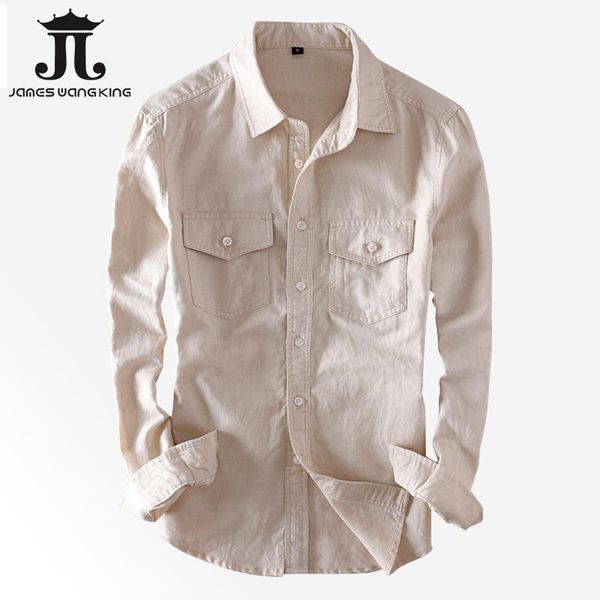 new cotton linen shirts men casual long sleeve double pocket white shirt for man soft breathable shirts camisa masculina1, White;black
new cotton linen shirts men casual long sleeve double pocket white shirt for man soft breathable shirts camisa masculina1, White;black