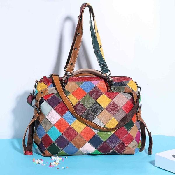 female patchwork genuine leather handbags large capacity women luxury shoulder bags ladies totes crossbody bags random color
female patchwork genuine leather handbags large capacity women luxury shoulder bags ladies totes crossbody bags random color