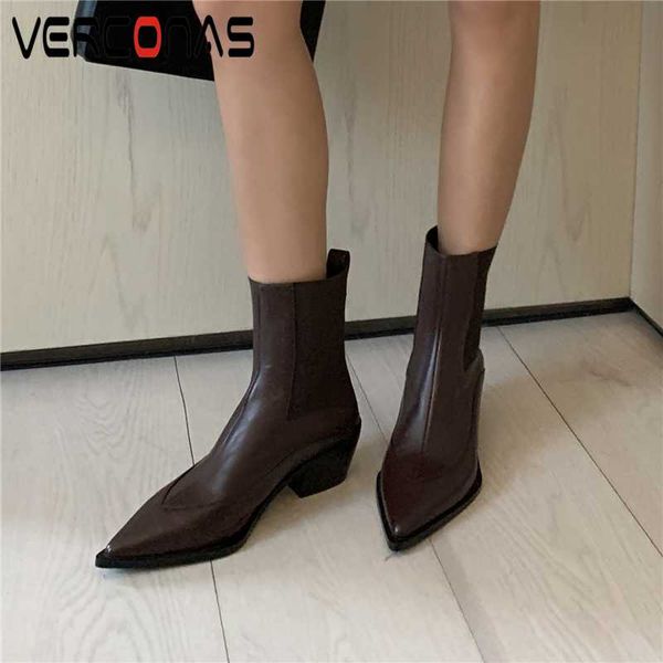 verconas 2020 new women ankle boots autumn winter genuine leather shoes woman concise fashion pointed toe high heels short boots, Black
verconas 2020 new women ankle boots autumn winter genuine leather shoes woman concise fashion pointed toe high heels short boots, Black