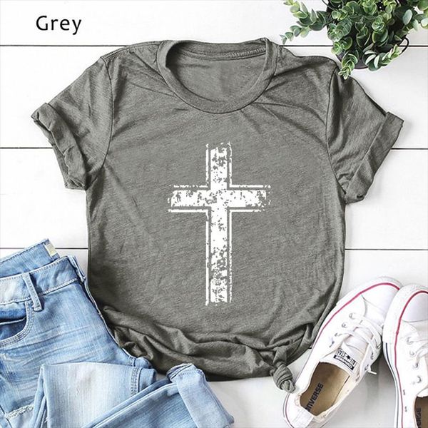 2020 fashion new women t shirts summer short sleeve vintage jesus t shirt christian cross print female tee shirt plus size, White
2020 fashion new women t shirts summer short sleeve vintage jesus t shirt christian cross print female tee shirt plus size, White