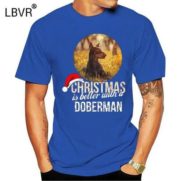 printed doberman - christmas is better with a doberman tshirt men 100% cotton men tshirts o-neck, White;black
printed doberman - christmas is better with a doberman tshirt men 100% cotton men tshirts o-neck, White;black