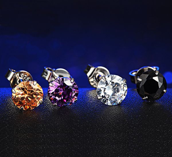 real pure 925 sterling silver earrings for women men stud with round stones cubic zirconia fashion jewelry wedding gifts q1219, Golden;silver
real pure 925 sterling silver earrings for women men stud with round stones cubic zirconia fashion jewelry wedding gifts q1219, Golden;silver