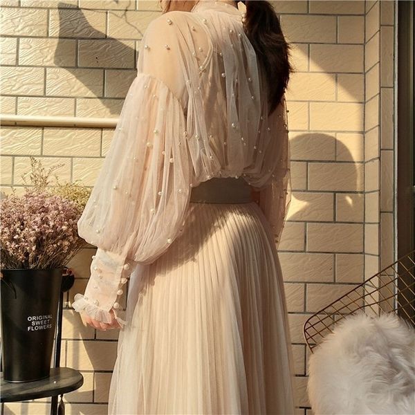 s-2xl spring ladies sweet shirt beading women gauze elegant lantern blouses sleeve mesh stand collar chiffon pearls cpskb
s-2xl spring ladies sweet shirt beading women gauze elegant lantern blouses sleeve mesh stand collar chiffon pearls cpskb