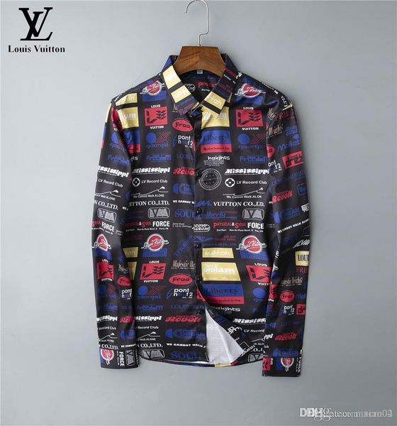 2020 men's casual print lapel slim long sleeve luxury logo shirt european and american fashion brand trend shirt -e, White;black
2020 men's casual print lapel slim long sleeve luxury logo shirt european and american fashion brand trend shirt -e, White;black