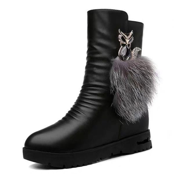boots women's winter 2021 snow inner heightening plus velvet women wedges flat, Black
boots women's winter 2021 snow inner heightening plus velvet women wedges flat, Black