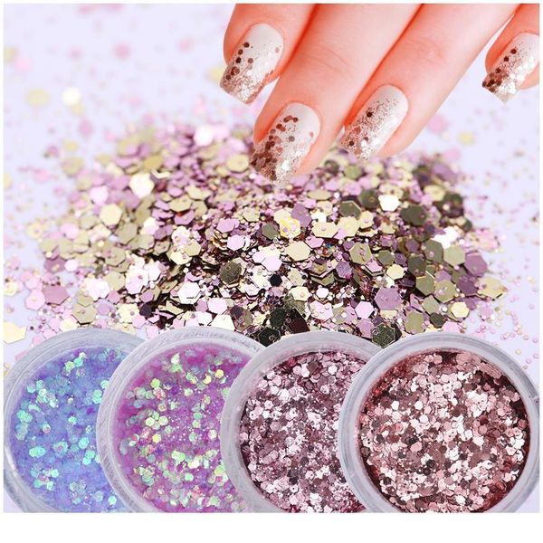 10ml gradient flake nail glitter set hexagon holo sequins powder 3d nail art paillettes chrome decorat jlldkr, Silver;gold
10ml gradient flake nail glitter set hexagon holo sequins powder 3d nail art paillettes chrome decorat jlldkr, Silver;gold