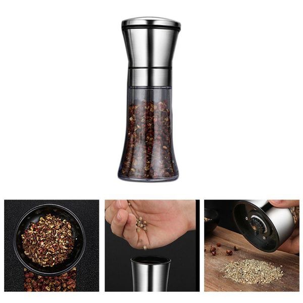 manual pepper grinder polished stainless steel coarseness adjustable ceramic core rotor salt spice mill kitchen tool for picnic
manual pepper grinder polished stainless steel coarseness adjustable ceramic core rotor salt spice mill kitchen tool for picnic