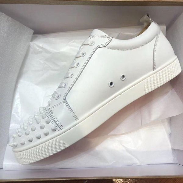 fctory -- junior spikes low-red bottom sneakers white,black genuine leather casual rivets red sole casual walking
fctory -- junior spikes low-red bottom sneakers white,black genuine leather casual rivets red sole casual walking