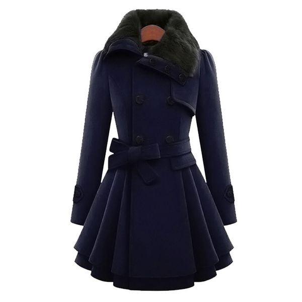 new women's woolen large size 5xl double-breasted slim lapels jacket autumn winter long section fur collar ladies wool coat, Black
new women's woolen large size 5xl double-breasted slim lapels jacket autumn winter long section fur collar ladies wool coat, Black