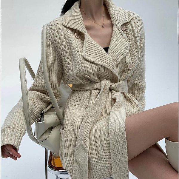 women's mink wool knit sweaters double breasted full sleeve casual thick sweater winter warm wool pullover with belt f2427, White;black
women's mink wool knit sweaters double breasted full sleeve casual thick sweater winter warm wool pullover with belt f2427, White;black