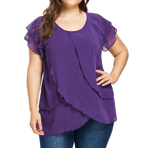 women plus size blouse casual autumn short butterfly sleeve soild shirts ladies chiffon feminine blouse blusinha #t2g, White
women plus size blouse casual autumn short butterfly sleeve soild shirts ladies chiffon feminine blouse blusinha #t2g, White